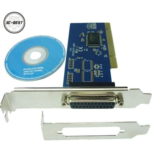 PCI to 1 Port Parallel Card DB25 Pin LPT Printer Adapter MCS9805 Chipset PCI00602
