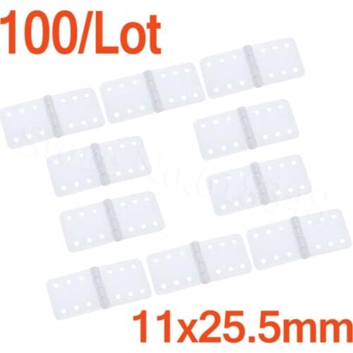 100pcs/Lot Plastic Nylon Pinned Hinges 11x25.5 mm RC Airplane Parts Model Replacements