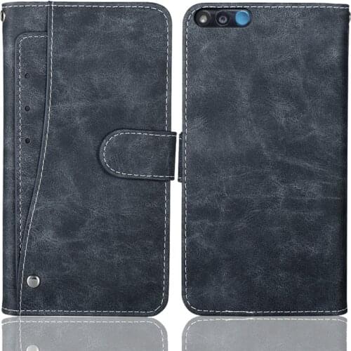 Luxury Wallet SANTIN Halove Case 5.5" Vintage Flip Leather Phone Case Business Bag Protective Cover With Front Card Slots