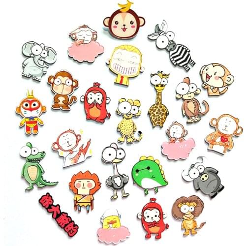 Christmas cartoon big eyes animal Buffalo elephant lion Kitchen Decorative Refrigerator Magnet monkey Fridge Magnet Stickers