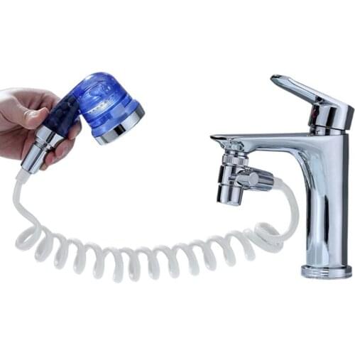 Detachable Sink Shower Extension Head Set Adjustable Quick Connect Faucet Hand Shower for Hair Wash Shower Home Bathroom