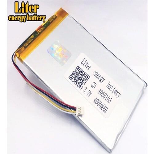 Plug 1.0-4P 4068105 4070105 Wholesale price 3.7v 4000mah lipo battery in rechargeable Batteries with full capacity