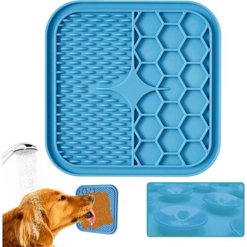Silicone Dog Lick Mat for Dogs Pet Slow Food Plate Dog Bathing Distraction Silicone Dog Sucker Food Training Pet Feeder Supplies