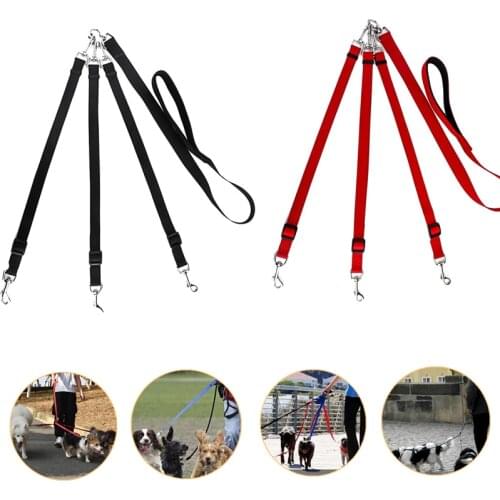 Good Quality Home Pet Belt 3 In 1 Dog Leashes For Multiple Dogs Adjustable Detachable Nylon Dog Leash With Padded Handle