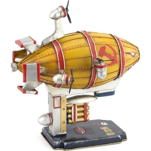 Iron handicraft decoration welding decoration old model airship creative home decoration