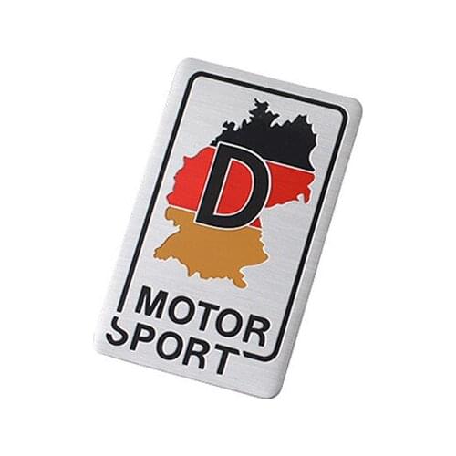 1pc aluminum emblem badge decal Germany German Flag Map D LOGO MOTOR SPORT Sticker For Volkswagen GOLF POLO PASSAT car styling