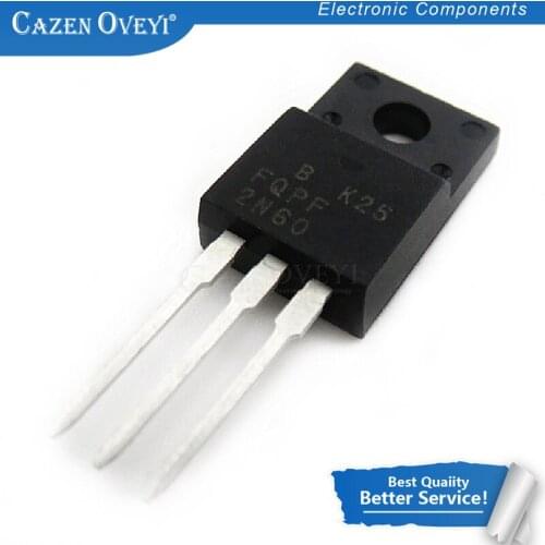 10pcs/lot FQPF2N60C 2N60C 2N60 TO-220F 600V 2A new original In Stock