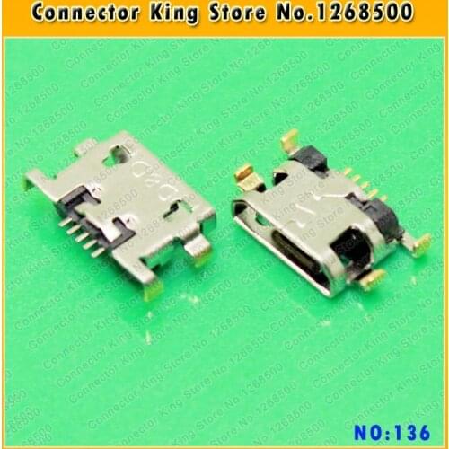 100pcs/lot Micro 5P USB jack for HUAWEI Lenovo zte D10 Sink Type USB Charging Charger Port Connector Dock Socket,MC-136