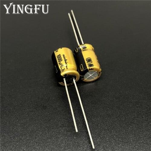 20Pcs/Lot 1000uF 6.3V NICHICON FW Series 8x11.5mm 6.3V1000uF HiFi DIY Audio Capacitor