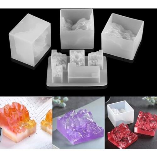 3D Rockery Epoxy Resin Mold Mountain Silicone Mould Decorative Crafts For DIY Home Table Ornamentation Jewelry Making Molds Tool