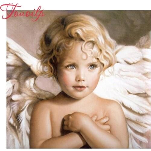 5D diy diamond painting Angel boy cross stitch spuare&round Rhinestones embroidery plastic craftsFull diamond painting