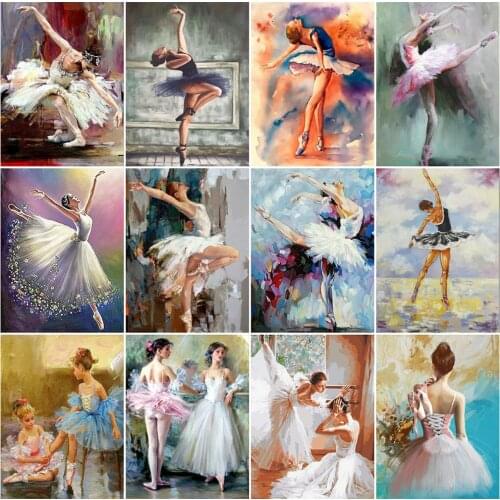 NicHome Ballet Woman Diamond Painting Rhinestone Cross Stitch Kit Diamond Embroidery Portrait Picture Mosaic Handmade DIY Art