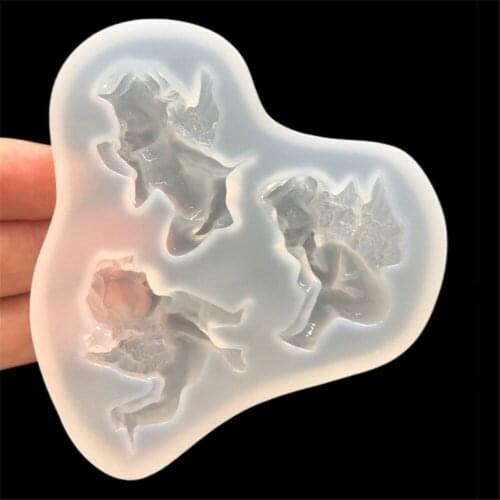 Angel Silicone Fondant Molds Little Cupid Cake Decoration Tools Mini Elf Chocolate Candy Clay Mould Kitchen Baking Form