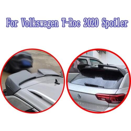 For Volkswagen VW T-ROC 2018 2019 2020 2021 Spoiler High Quality ABS Plastic Car Tail Trunk Wing Roof Spoiler