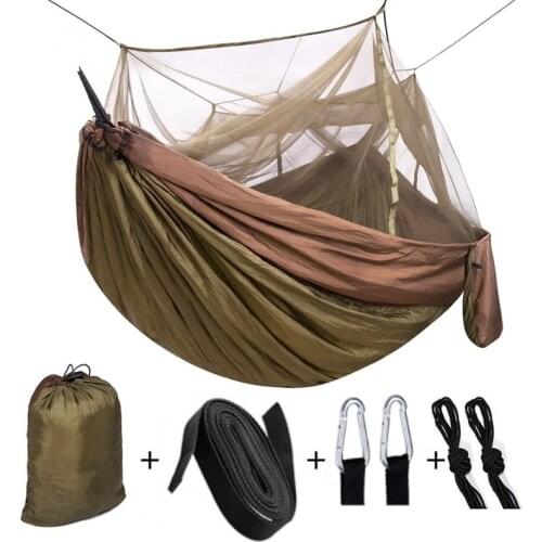Camping Hammock with Net - Lightweight Hammock, Portable Hammocks for Outdoor, Hiking, Camping, Backpacking, Travel, Backyard