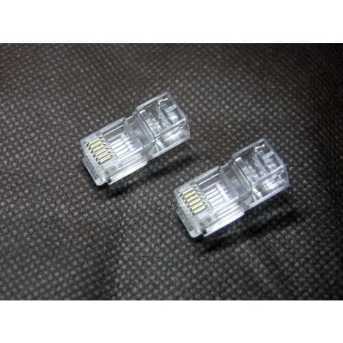 GONGFENG 100PCS NEW Connector RJ11 Specially Made Telephone Lengthened 6P6C Crystal Head Connector Special Sales