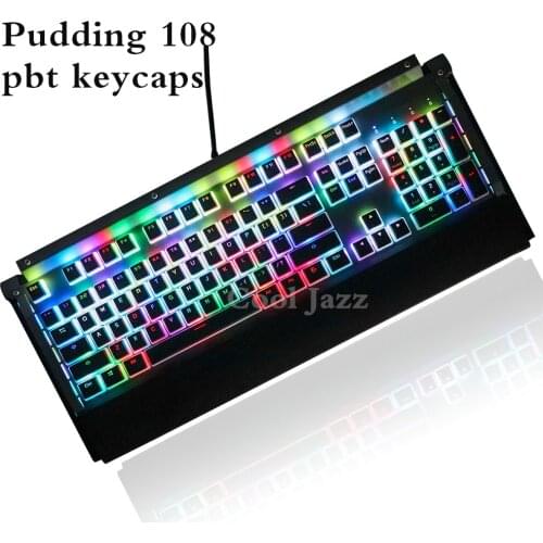 Double shot 108 key ANSI layout PBT OEM Profile Pudding Double-Skin Backlit Keycap For Mechanical Gaming Keyboard MX Switches