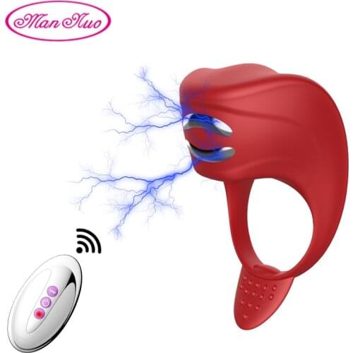 7 Vibration Mode Penis Rings Remote Control Cock Rings Adult Sex Toys for Men Delay Ejaculation Clitoris Stimulation Erotic Toys