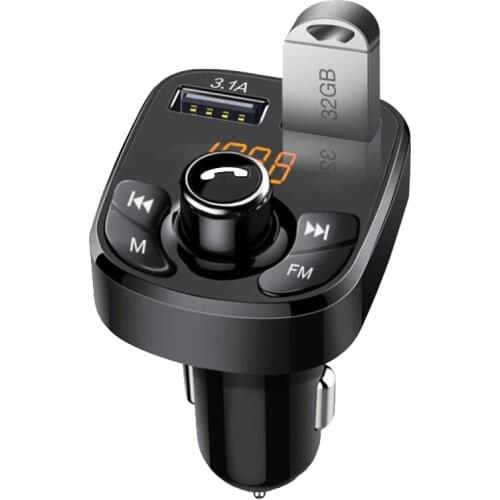 KEBIDU Bluetooth 5.0 FM Transmitter Car Kit MP3 Modulator Player Wireless Handsfree Audio Receiver Dual USB Fast Charger 3.1A