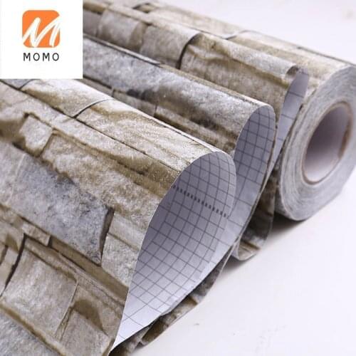 Hot selling Moisture-proof self-adhesive 3d pvc wallpaper for washroom