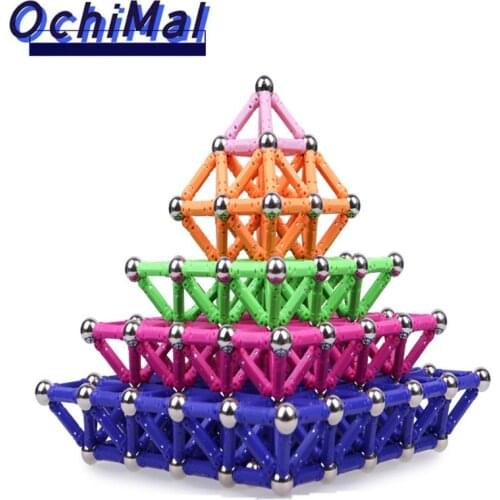Magnetic Bars And Balls Neutral Metal 36 Rods 27 Balls Construction Sets Puzzle Stacking Game Sculpture Desk Toys Hot