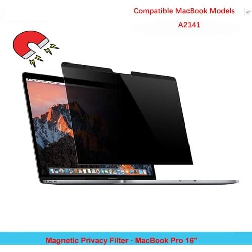 Magnetic Privacy Filter Laptop Anti-Glare Screen Protector Black for MacBook Pro 16" A2141