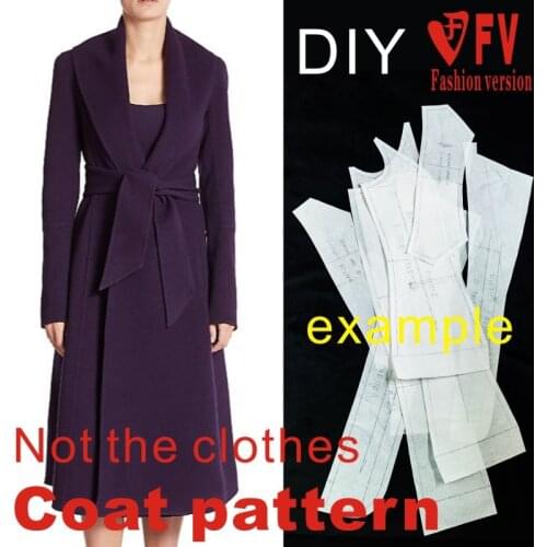Cropping drawing womens long-sleeved coat coat garment design pattern BFY-96