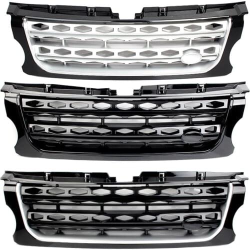 For Land Rover Discovery 4 LR4 2014 2015 2016 LR057534 Car Front Racing Grill Bumper Honey Comb Mesh Grille with Emblem