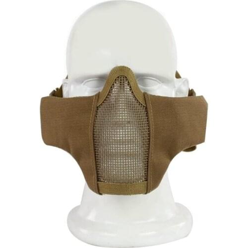 Portable Nylon Ear Protection Mask Steel Mesh Foldable Breathable Outdoor Apparel Accessories For Airsoft Paintball Masks