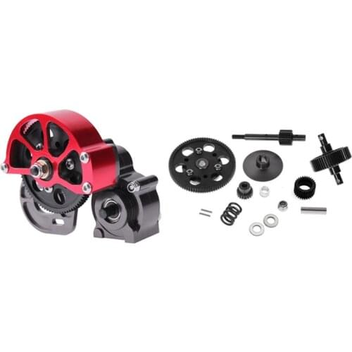 HD Drive Transmission Straight Gears Set with Full Assembled Transmission Gearbox,for 1/10 RC Crawler Car Axial SCX10