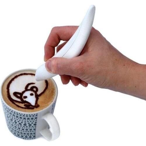 1 Pcs Coffee Drawing Pen Coffee Engraving Pattern Decorative Painting Drawing Tools Household DIY Handmade Cake Coffee Stencils