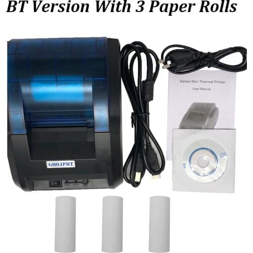 Cheapest thermal printer 58mm USB Bluetooth interface pos receipt high quality hot sale restaurant bill printing machine