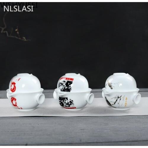 Traditional ceramic tea set and teapot kettle teacup porcelain portable Chinese Tea set travel tea set drinking utensils