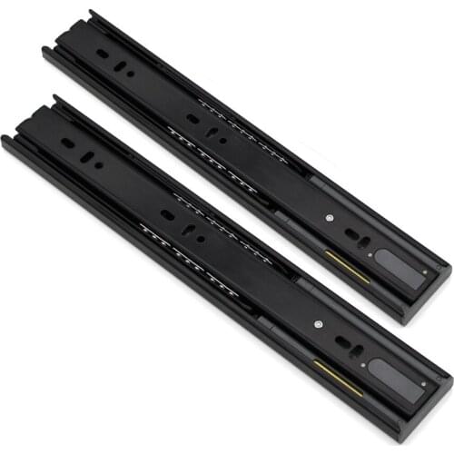 Drawer three-section rail damping buffer track Slideway keyboard bracket Mute rail Cabinet bedroom slideway