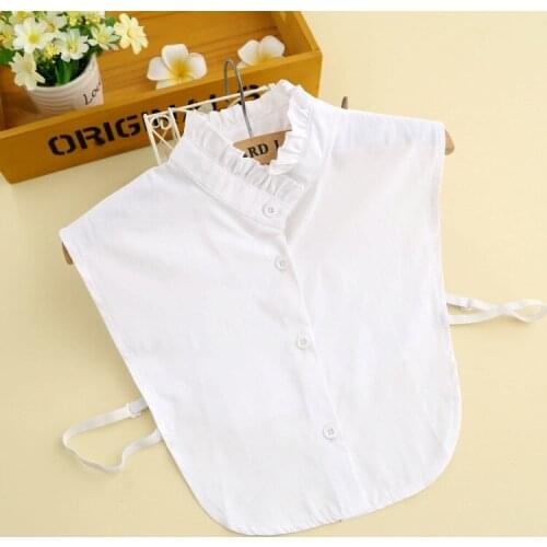 YSMILE Y Women Shirt Fake Collar Standing Lace Decoration Daily Casual Cotton White False Collar B51