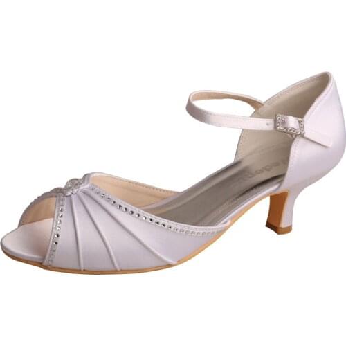 Venus lure Ladies Mary Jane Wedding Party Sandals for Women Blush Satin Bridal Court Shoes