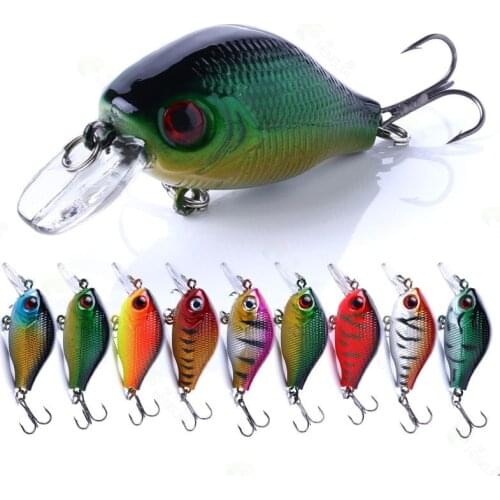 1pcs Mini Submerged Small Fishing Artificial Fish Bait 5.5cm 8g With Ring Bead Bionic Plastic Fake Bait Fishing Accessories