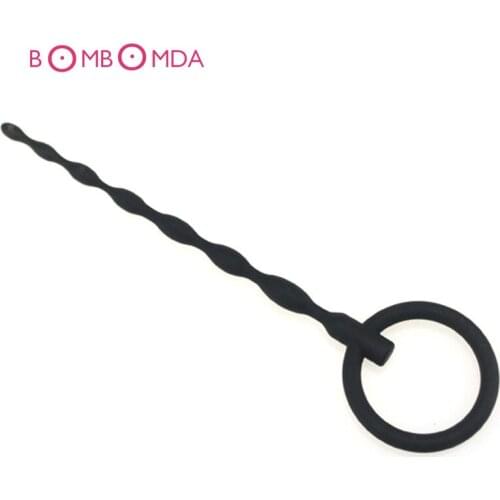 1pc Silicone Horse Eye Irritation Rod Male Masturbation Blocking Urethral Rod Pull Beads Catheter Dilator Comrades Penis Plug