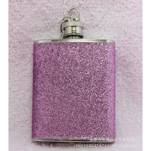 100pcs/lot Free Shipping 3OZ 90ml Stainless Steel Portable Mini Wine Botle Purple Outsourcing Querysystem Hip Flask for Lady
