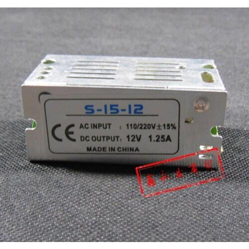 100pcs High Quality 12V 1.25A DC 15W Universal Regulated Switching Power Supply 12V LED Driver Fedex / DHL Free shipping
