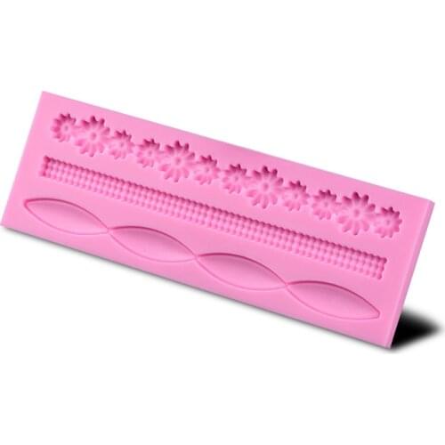 3 Kinds Flower, Pearl , Necklace Chocolate Candy Jello 3D Silicone Fondant Lace Mold Mould Cake Decoration/Pastry Tools E728