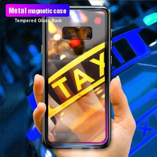 360 Metal Tempered Glass Back Cover For Sumsung S10 M10 20 Magnetic Adsorption Protective Case For Sumsung Galaxy S10 S10 Plus