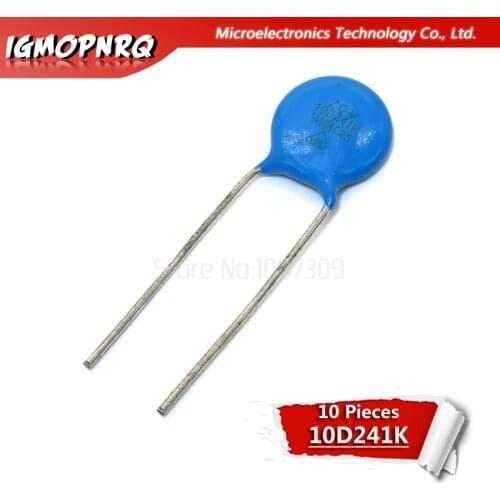 50pcs varistor 10D241K 240V piezoresistor 10D241