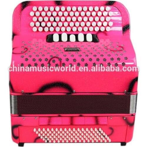Afanti Super popular 72keys 96Bass Bright pink Piano Accordion AFA-57 accordion 120 bass