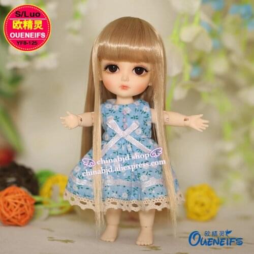 BJD SD Doll Clothes 1/8 Fashion blue Lovely Small and Fresh Flower Skirt For Lati YF8-125 Doll Accessories
