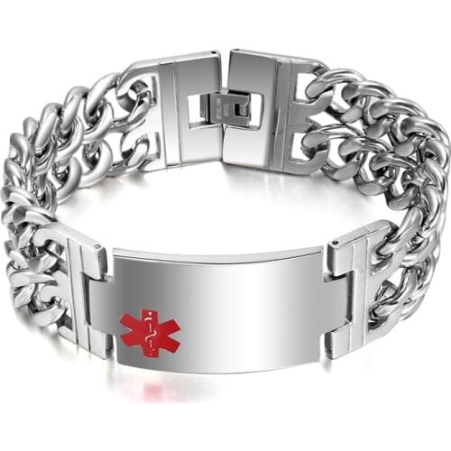 2021 Fashion New Style Stainless Steel Material Accessories Medical Logo Unique And Personalized Bracelet Suitable For Men