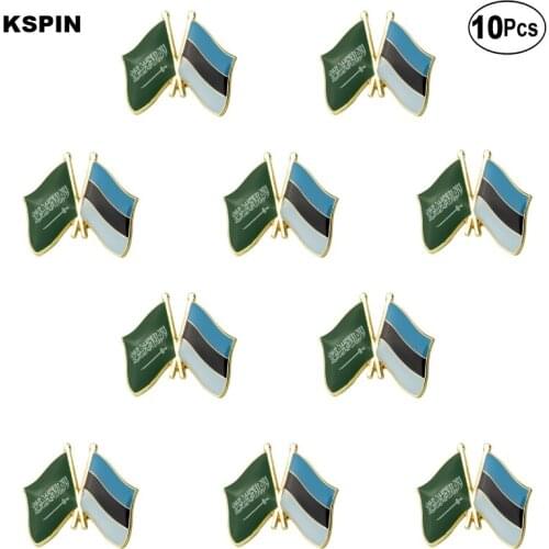 Saudi Arabia & Estonia Lapel Pin Flag badge Brooch Pins Badges 10Pcs a Lot