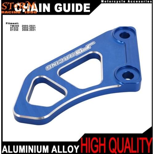 CNC Motorcycle Blue Aluminum Chain Guard Guide For Yamaha TW200 2005-2021 XT225 2005-2007 XT250 2008-2021