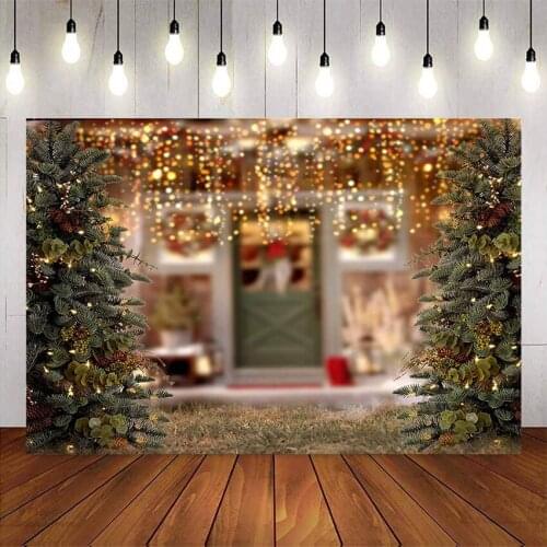 Photography backdrop christmas tree bokeh glitter dots background for photo studio portrait for photography studio x-mas door