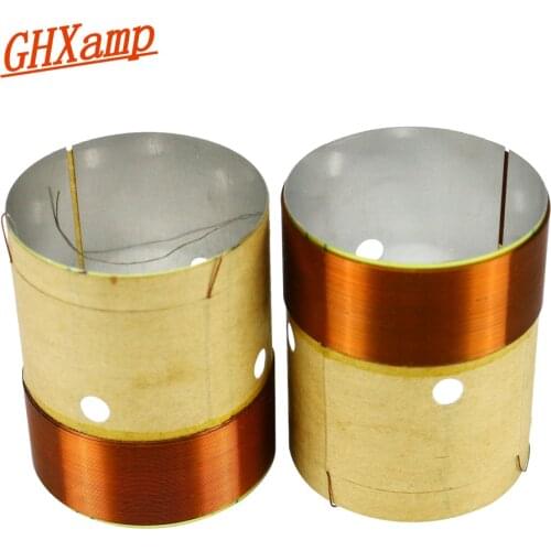 GHXAMP 32mm Woofer Voice coil Woofer Speaker Repair Parts 8OHM White Aluminum Copper Wire With Sound Hole Two Layer 2pcs